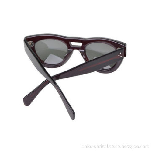 Latest fashion acetate burgundy sunglasses for women